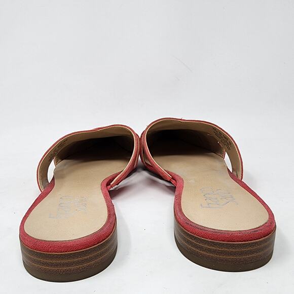 Franco Sarto Mules Women 7.5M Nita Pink Suede Pointed Toe Flats Cut Outs EUC - Picture 5 of 10